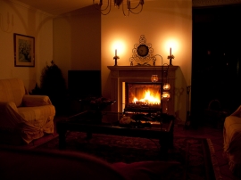Romantic fireplace